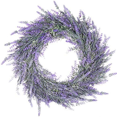 HEBE 18-inch Artificial Lavender Wreath