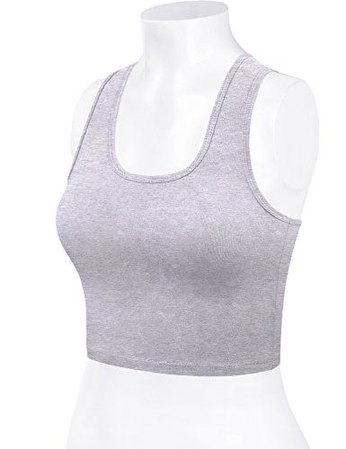 Gray Crop Tank Top