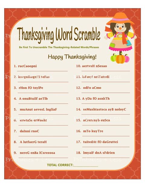 Easy thanksgiving games for adults