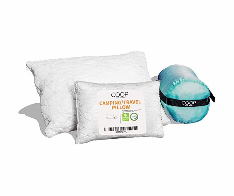 down filled travel pillow