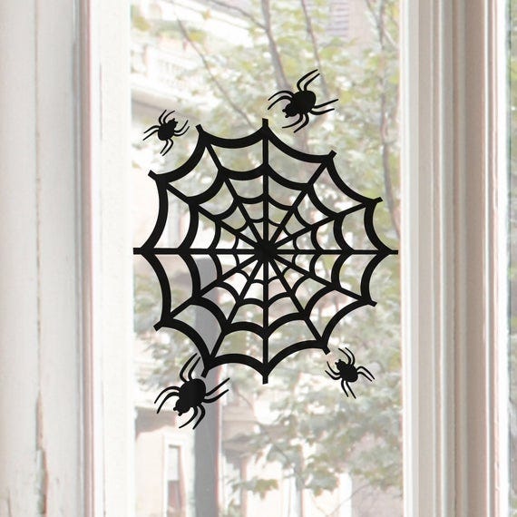 Perfect for Walls and More Halloween DIY Spiderweb Window Ghost Ship