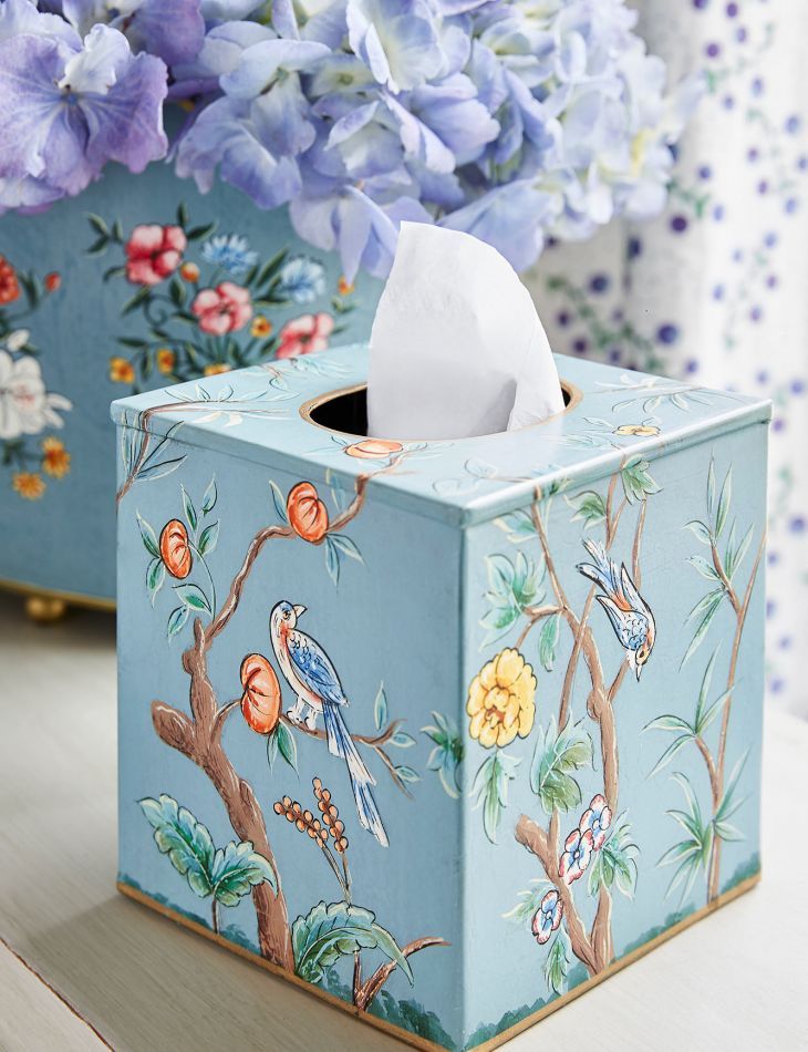Millicent Hand-Painted Tissue Box Cover