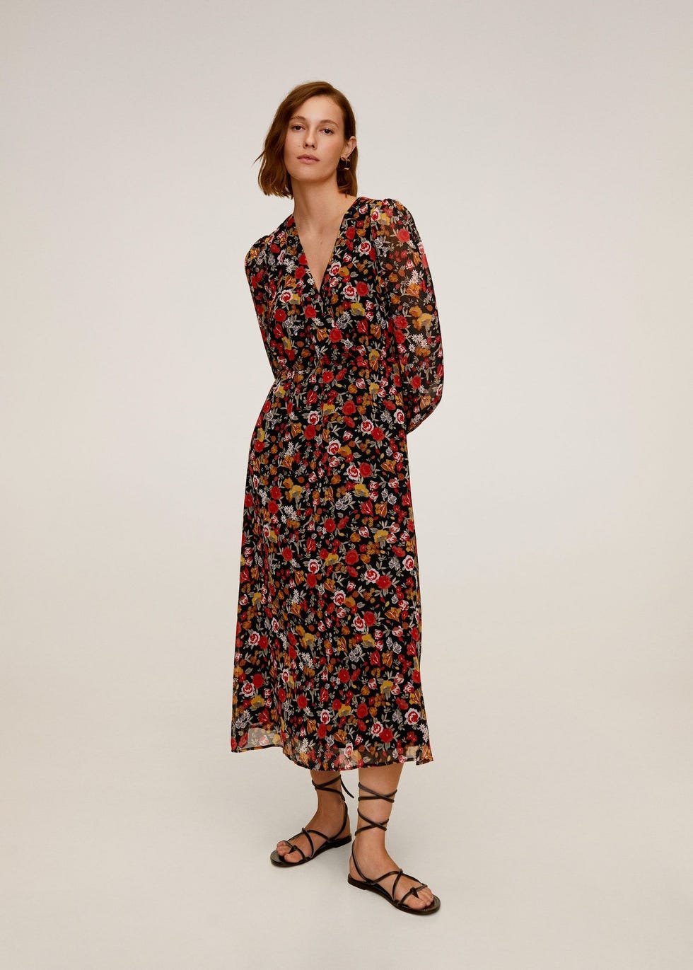 Embossed Flower Gown