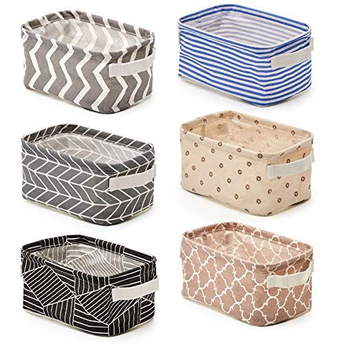 patterned storage baskets