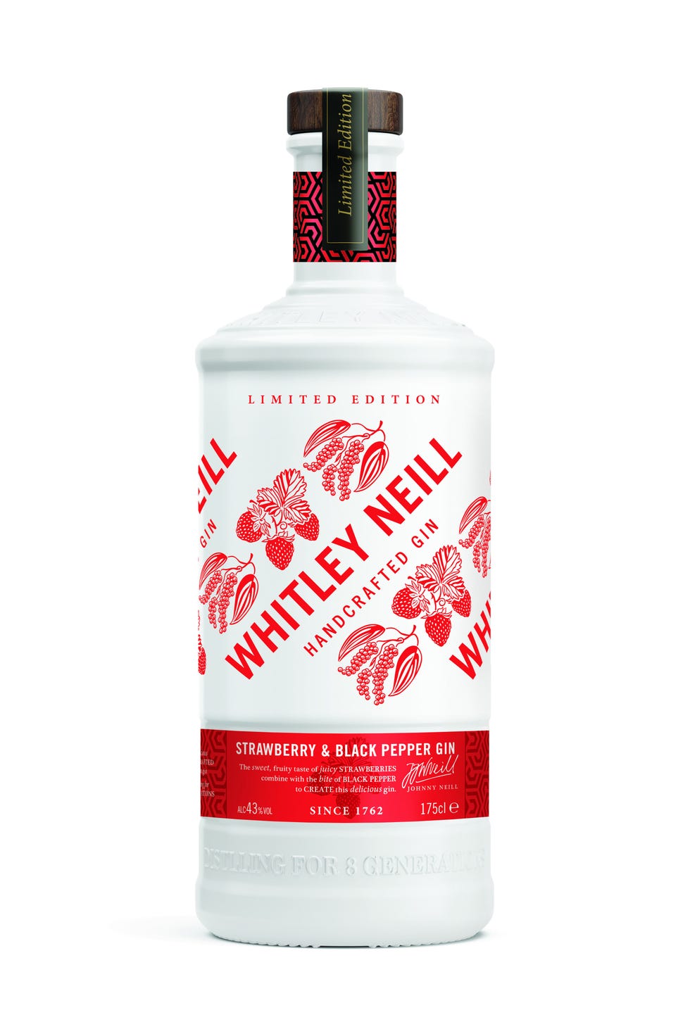 Whitley Neill Limited Edition Strawberry and Black Pepper Gin, 70cl
