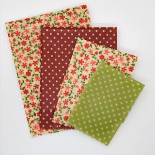Flower beeswax food wraps, set of 4 Flower beeswax food wraps, set of 4