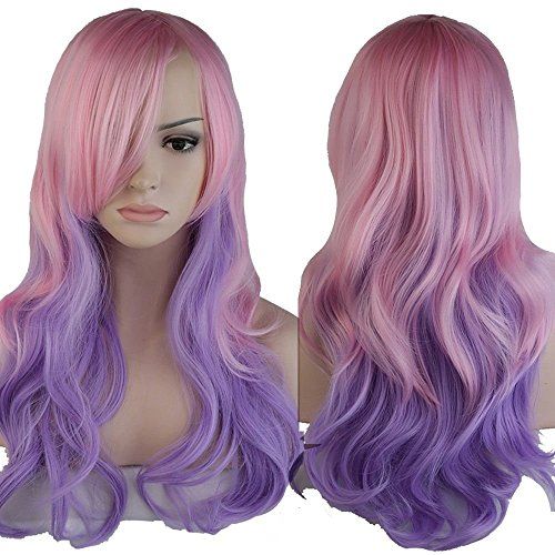 Pink and Purple Cosplay Wig