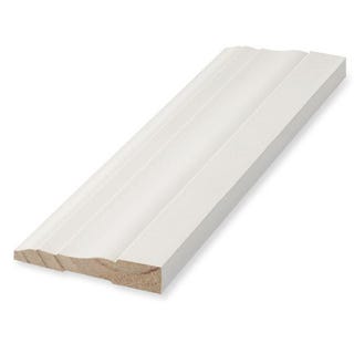 WM 631 9/16 in. x 3-1/4 in. x 96 in. Primed Finger-Jointed Base Moulding