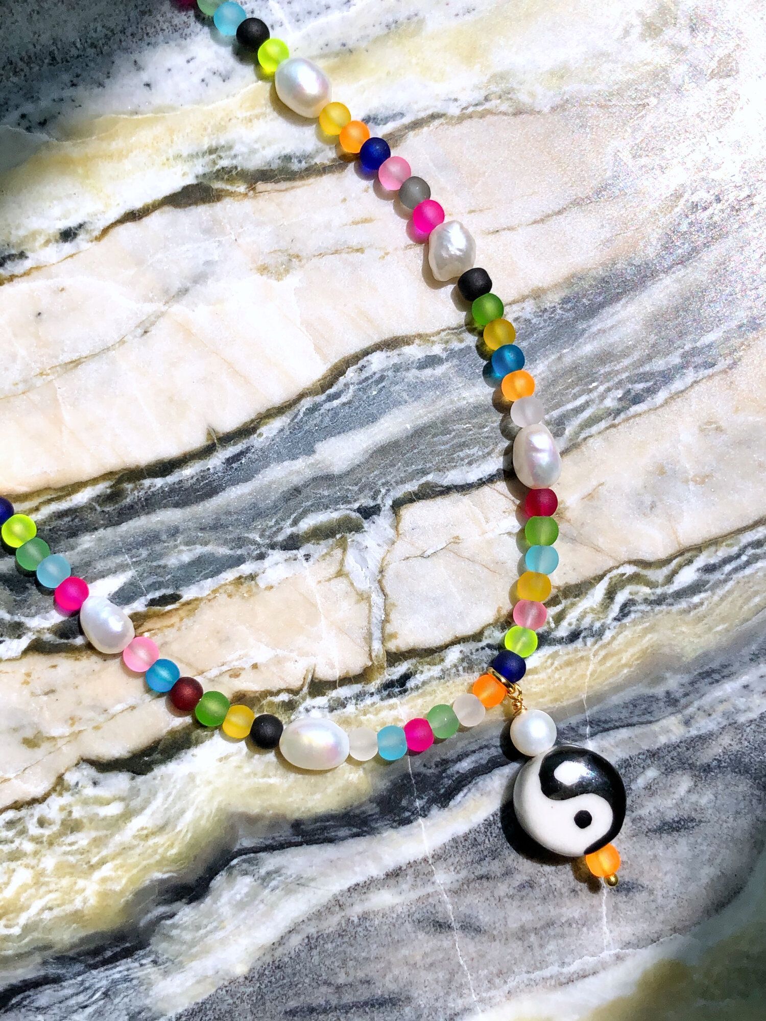 YIN TO MY YANG RAINBOW NECKLACE