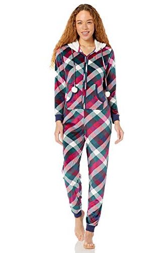 Bright Red Hoodie One Piece - Adult Hooded Footed Pajamas