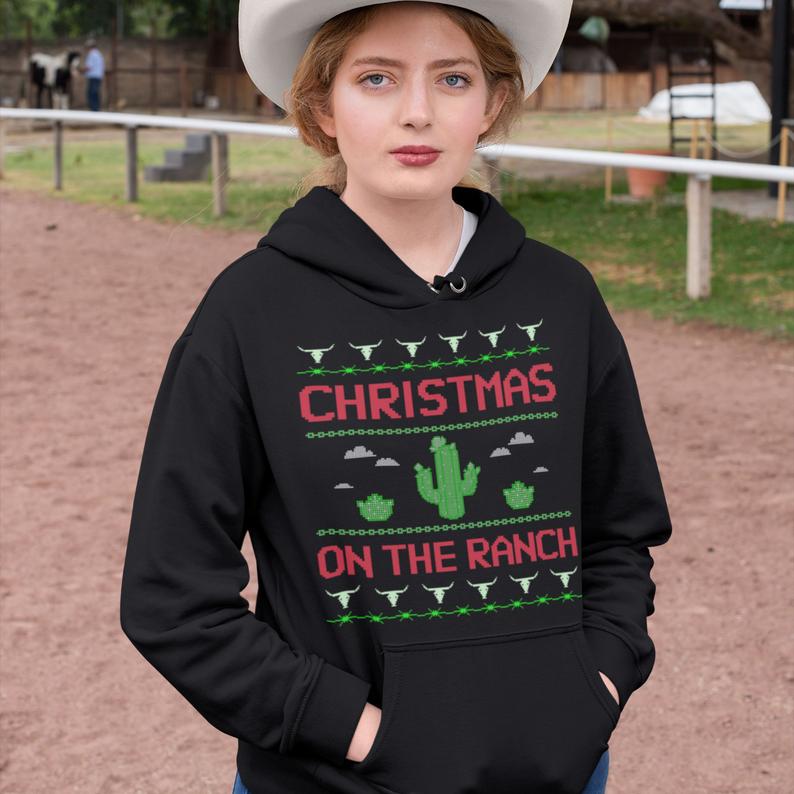 ugly christmas sweater cowboys