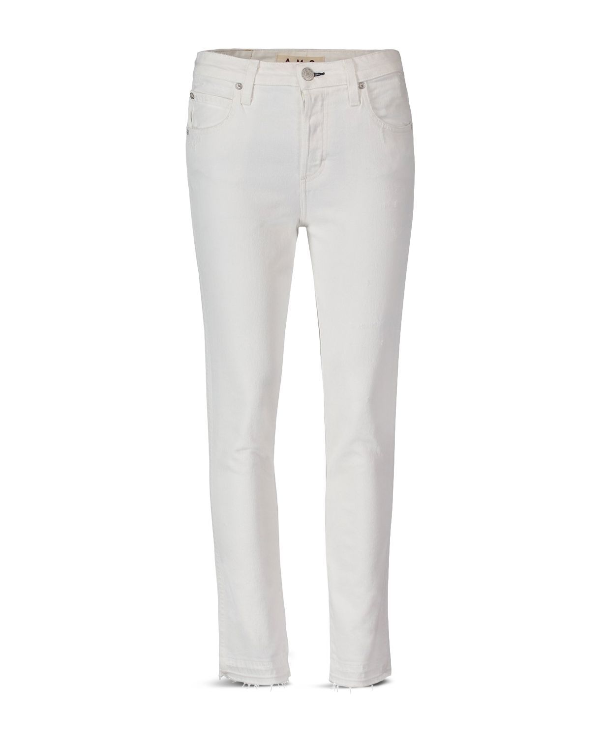 next white cropped jeans