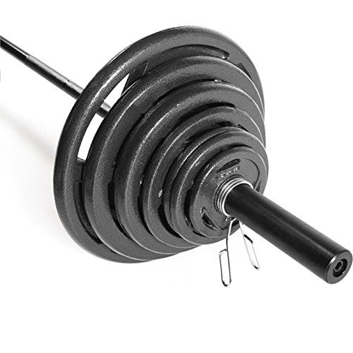 CAP Barbell Grip Plate Olympic Weight Set, 300 Lb, Medium, Black