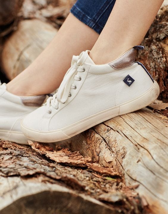 Coast Pump Mid Canvas Trainers, £44.95