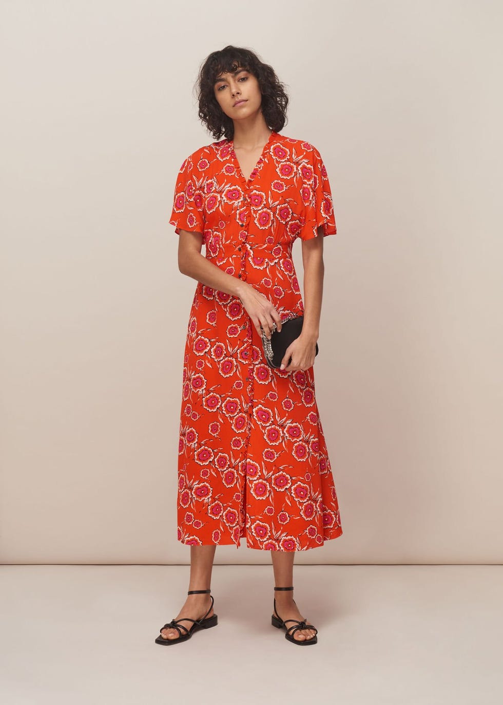 Ella Diagonal Floral Dress, £149