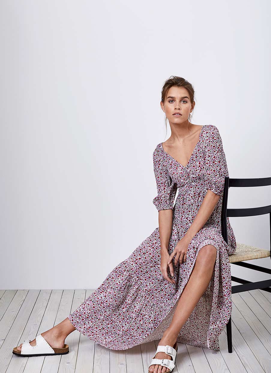 Floral Tiered Boho Maxi Dress, £129