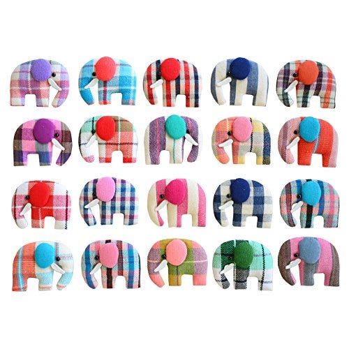 HOMU Handmade Elephant Magnets, Set of 8 HOMU Handmade Elephant Magnets, Set of 8