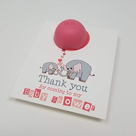 Elephant Baby Shower Lip Balm Holder Favor Tags, Set of 20 Elephant Baby Shower Lip Balm Holder Favor Tags, Set of 20