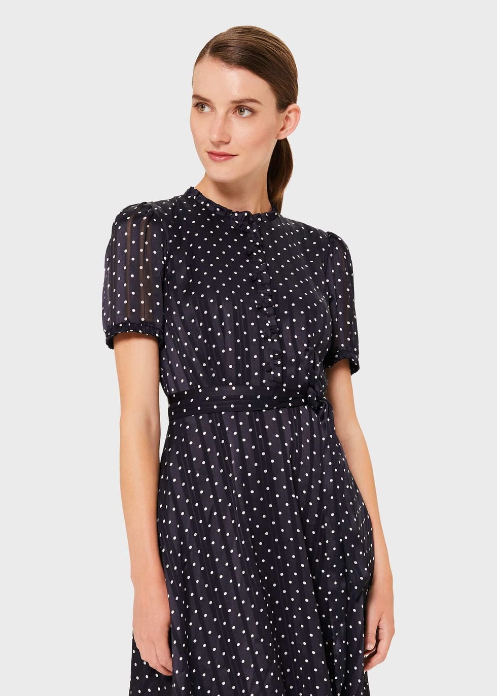 Mae Jacquard Spot Shirt Dress, £159