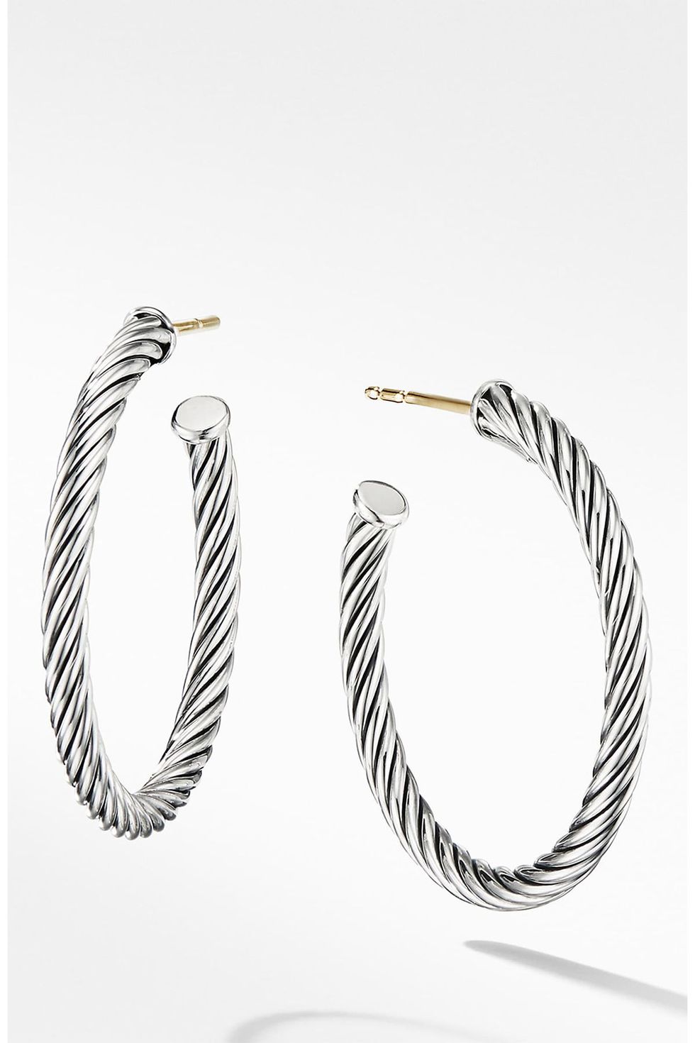 Cable Loop Hoop Earrings