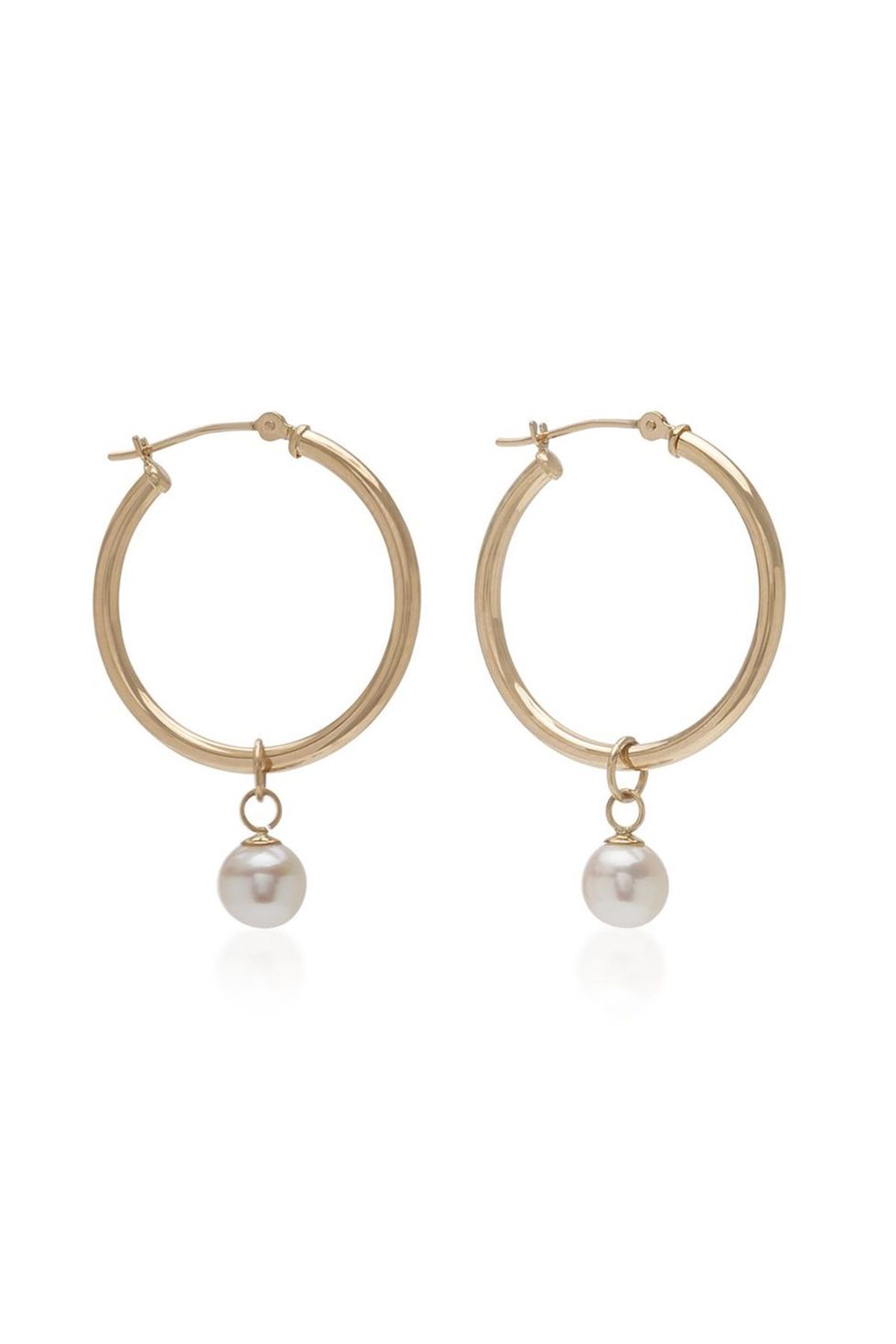 Detachable Pearl Hoop Earrings