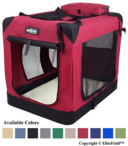 EliteField 3-Door Folding Soft Dog Crate