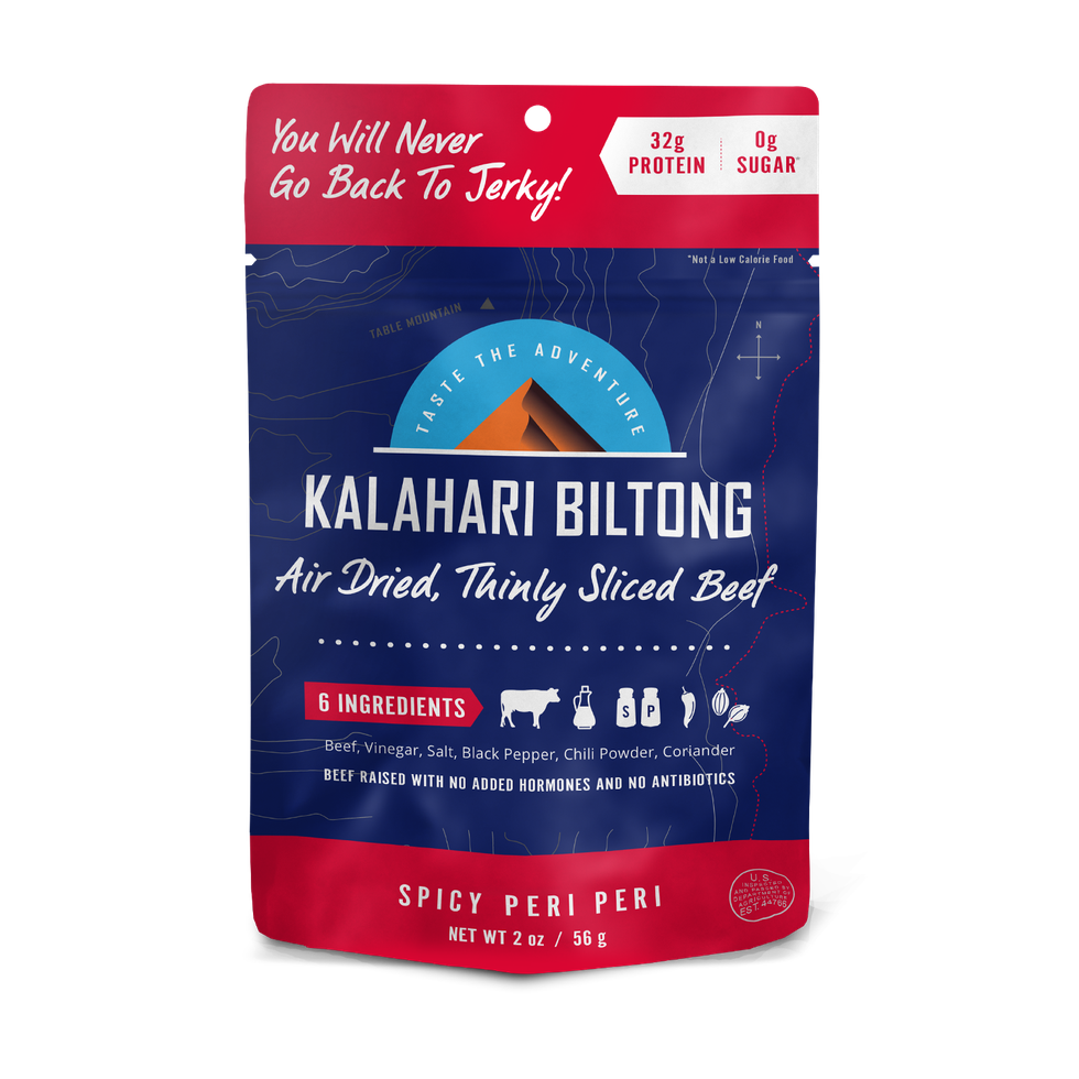 Original Beef Biltong Packs - Cured, Air Dried, Slices of Beef - 16oz