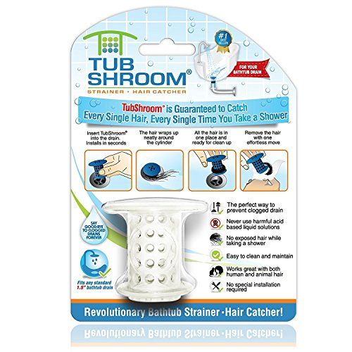 TubShroom Ultra Revolutionary Bath Tub Drain Protector Hair  Catcher/Strainer/Snare, Stainless Steel, Stainless Combo