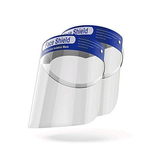 Medical Nation Face Shield | Case of 48 | Clear Plastic Face Shields for Women, Men & Kids, Anti-Fog, Lightweight Reusable Face Shield Mask, Safety