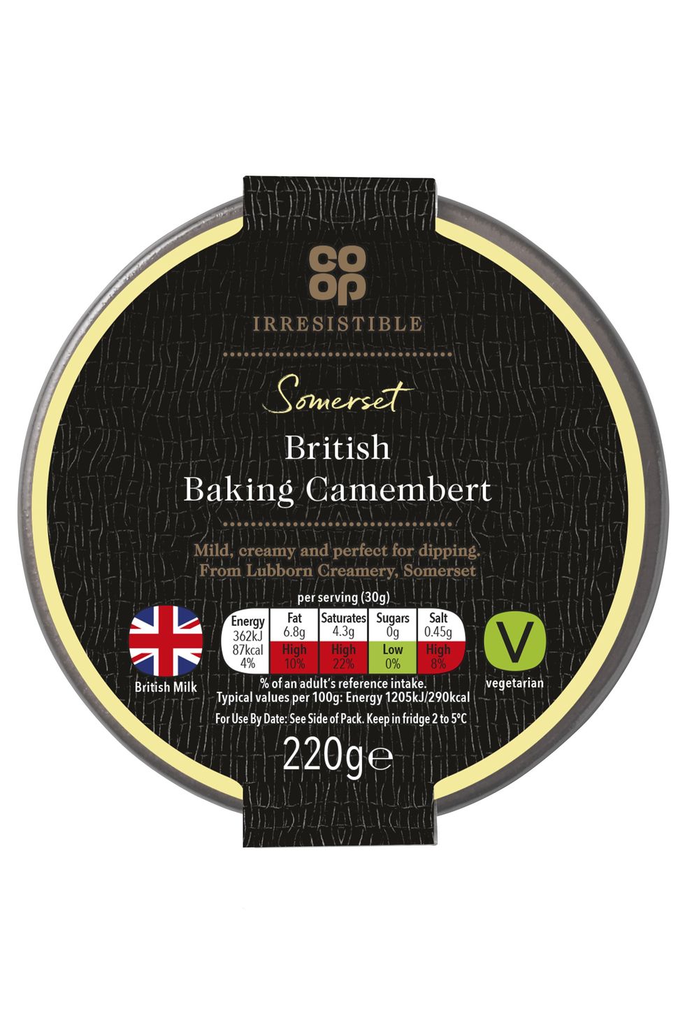 Irresistible British Baking Camembert 220g