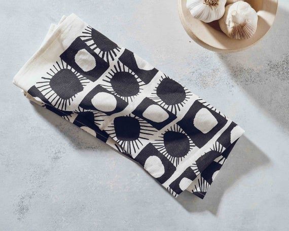 Hand Printed Linen Dish Towel