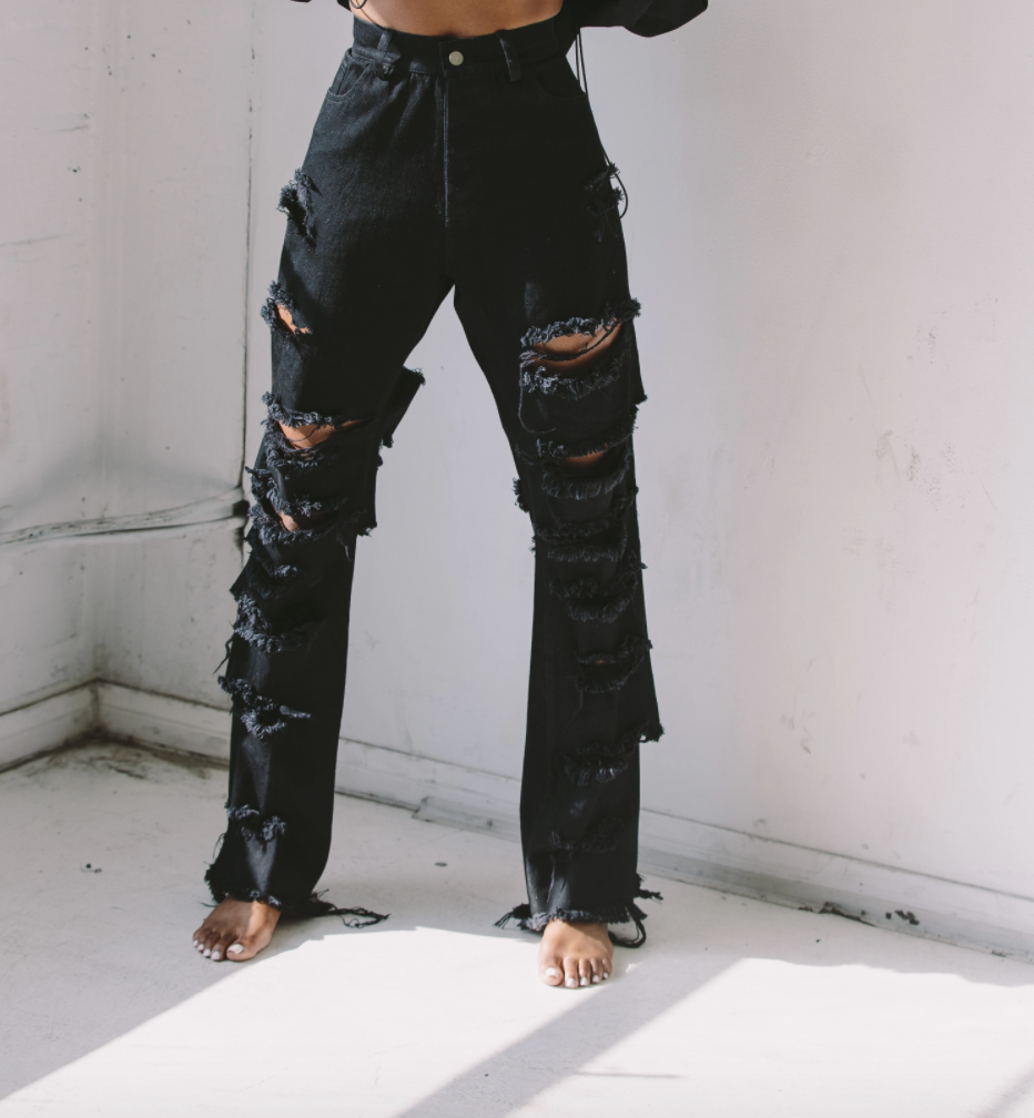 cropped black jeans womens