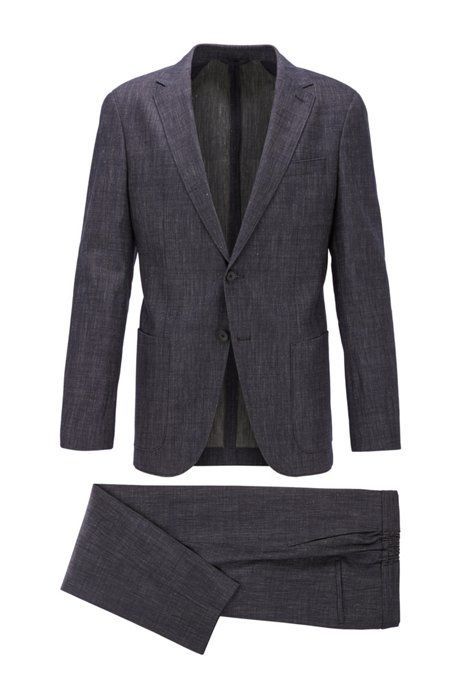 Slim-Fit Suit in Wool and Linen