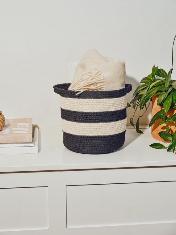 Striped Storage Basket