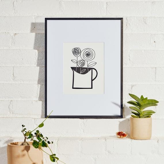 Jug of Roses Giclee Print
