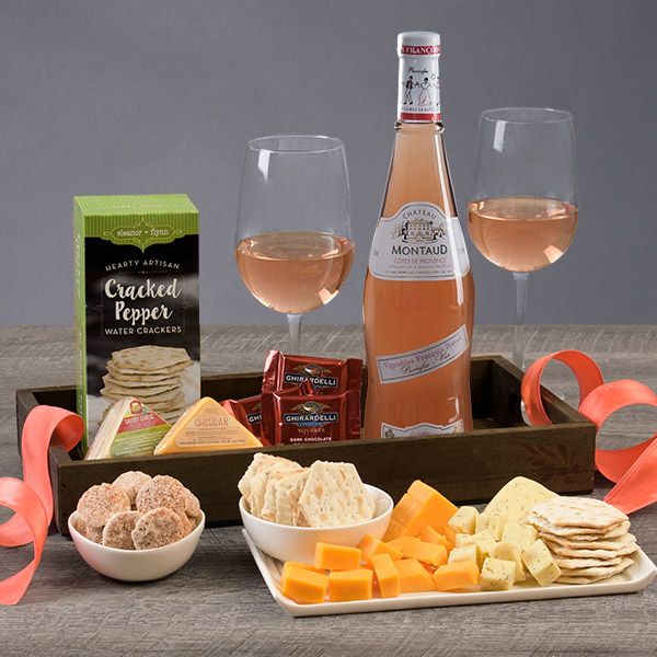 12 Best Wine And Cheese Gift Baskets 2021   1596659898 Rose All Day Gift Crate Large 