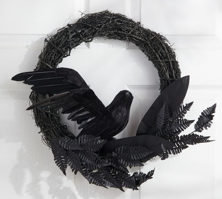 Spooky Crow Wreath