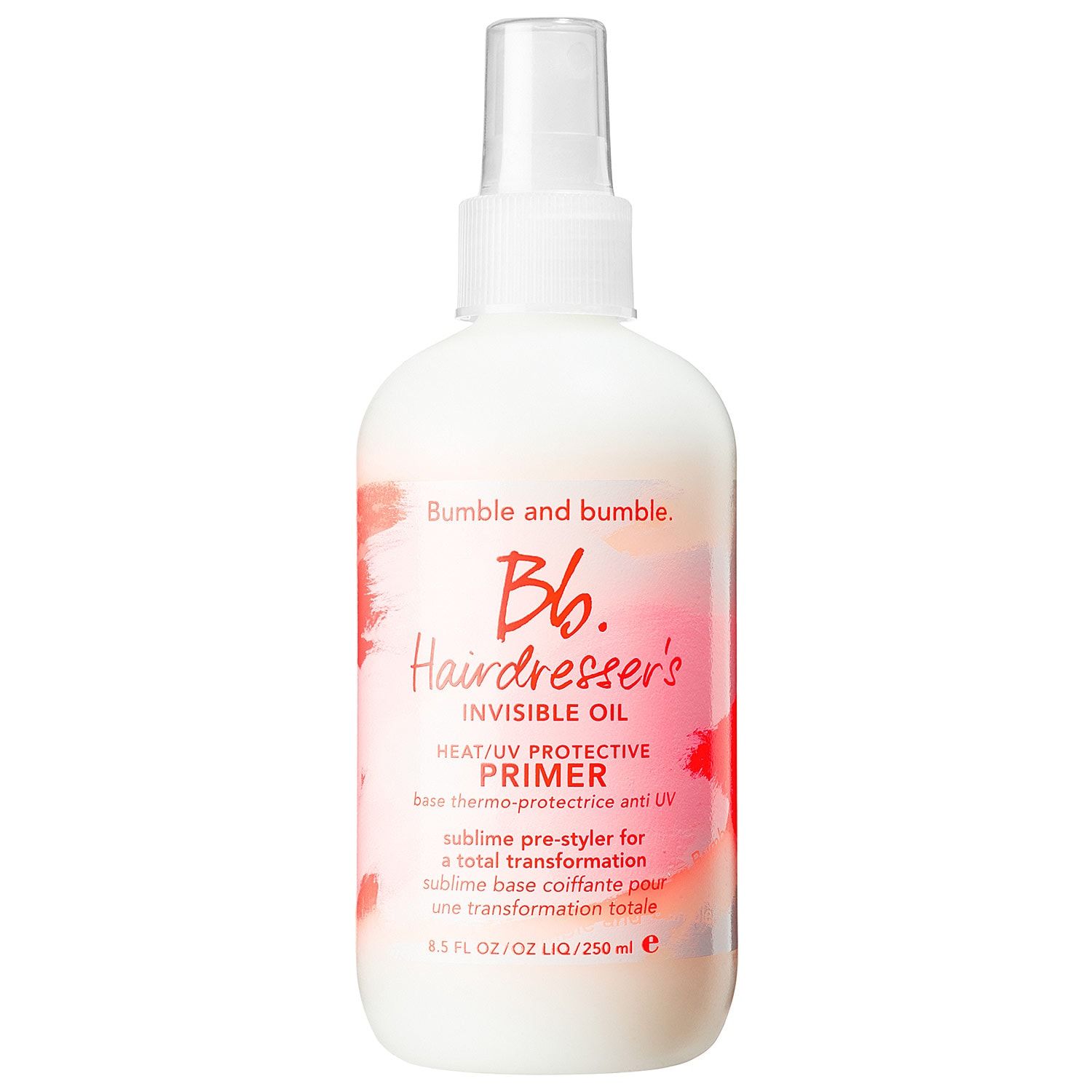 Hairdresser's invisible UV protection & heat oil primer