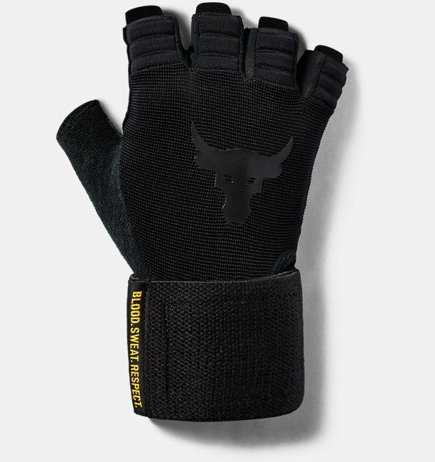 Under Armour Men's Workout Weight Lifting Gloves, Black, Half