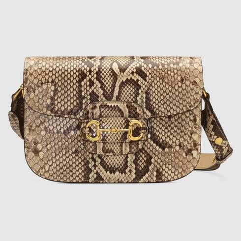 Gucci Horsebit 1955 python small shoulder bag