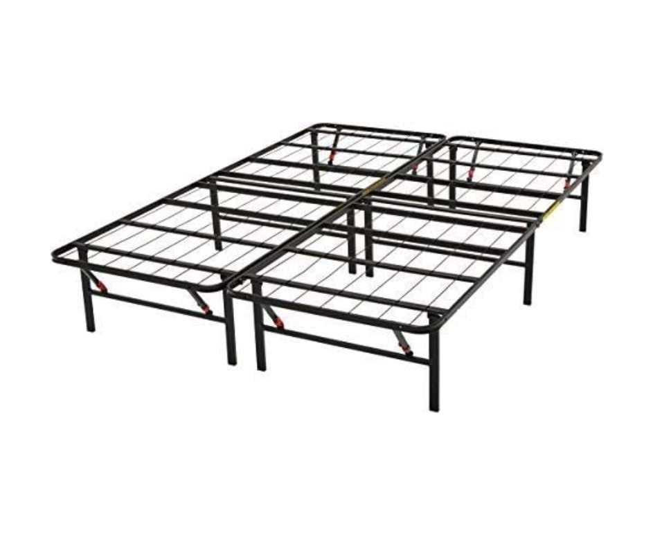 Foldable 14-Inch Metal Platform Bed Frame 