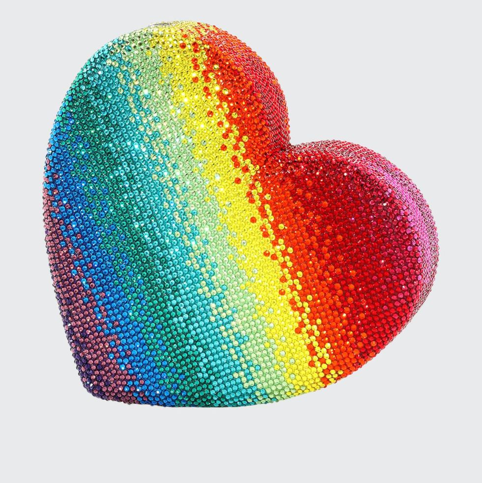 Heart Rainbow Clutch Bag