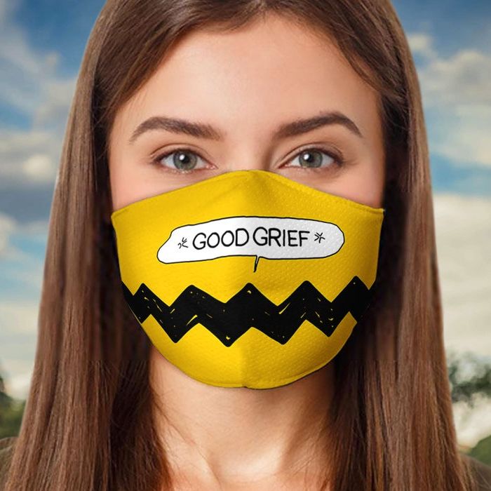 Peanuts Charlie Brown Inspired Funny Face Mask