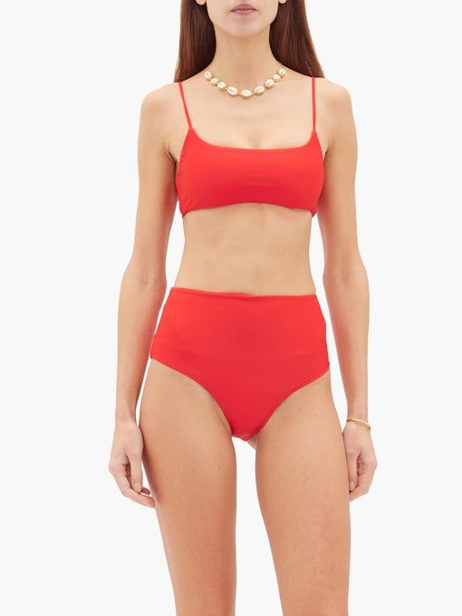 tube top high waisted bathing suit