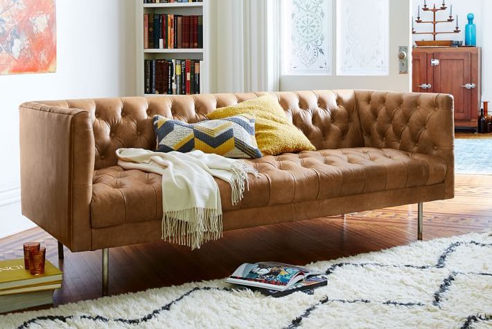 Modern Chesterfield Leather Sofa
