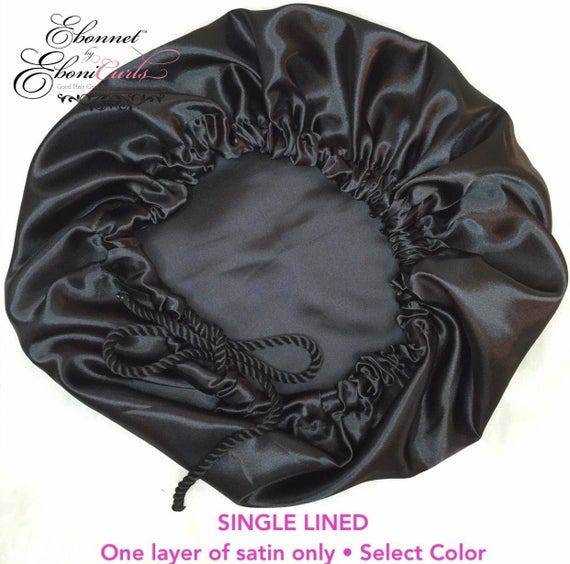 Satin Drawstring Ebonnet onyx Nights