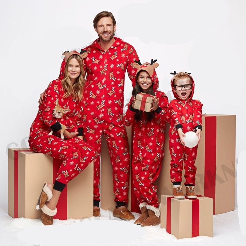 Hjcommed Christmas Pajamas Matching Set for Personalized Quarantine Family Classic Red Plaid Sleepwear Party Holiday Pjs