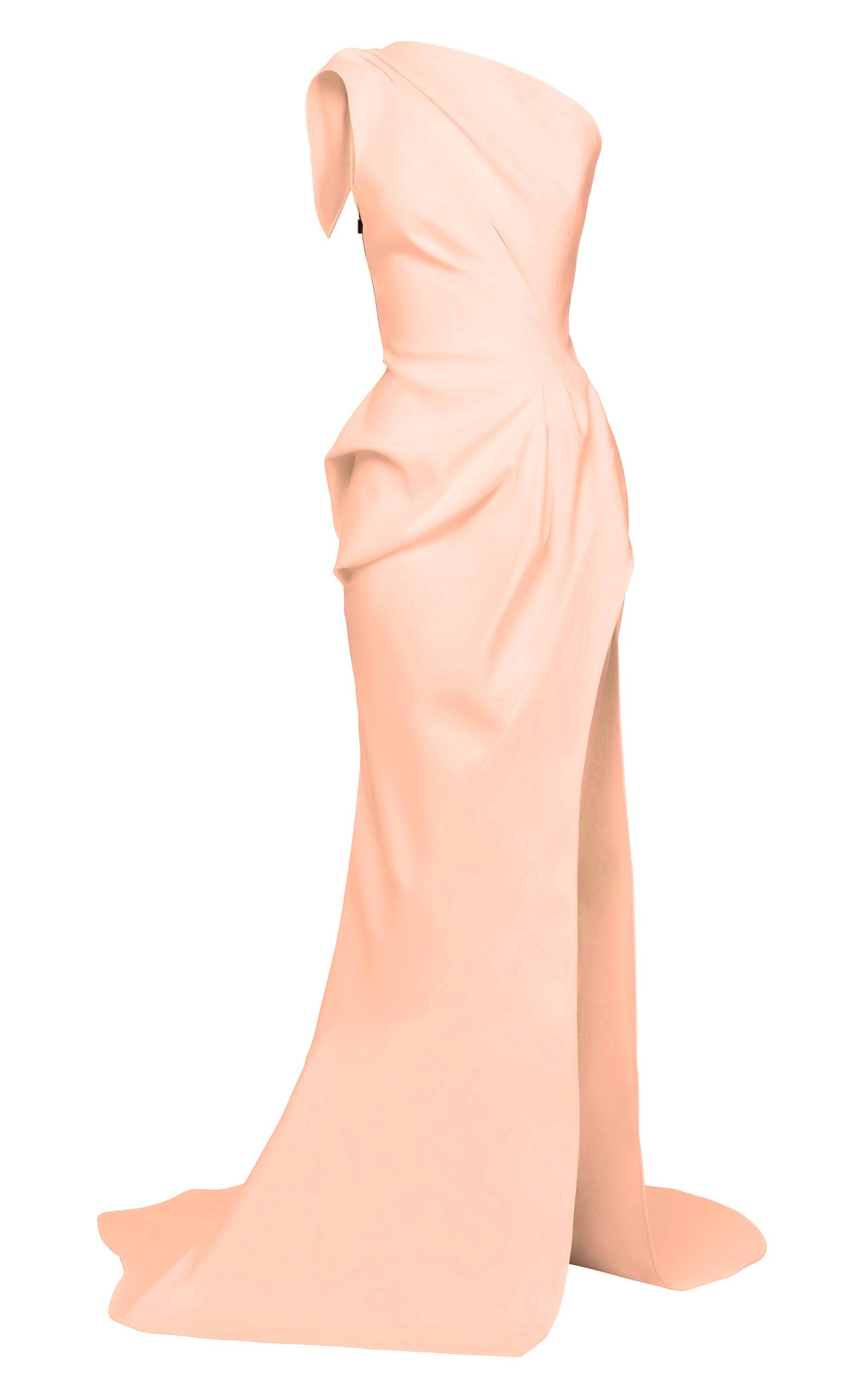 blush pink color gown