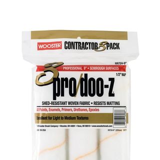 9 in. x 1/2 in. Pro/Doo-Z High-Density Woven Roller Cover (3-Pack)