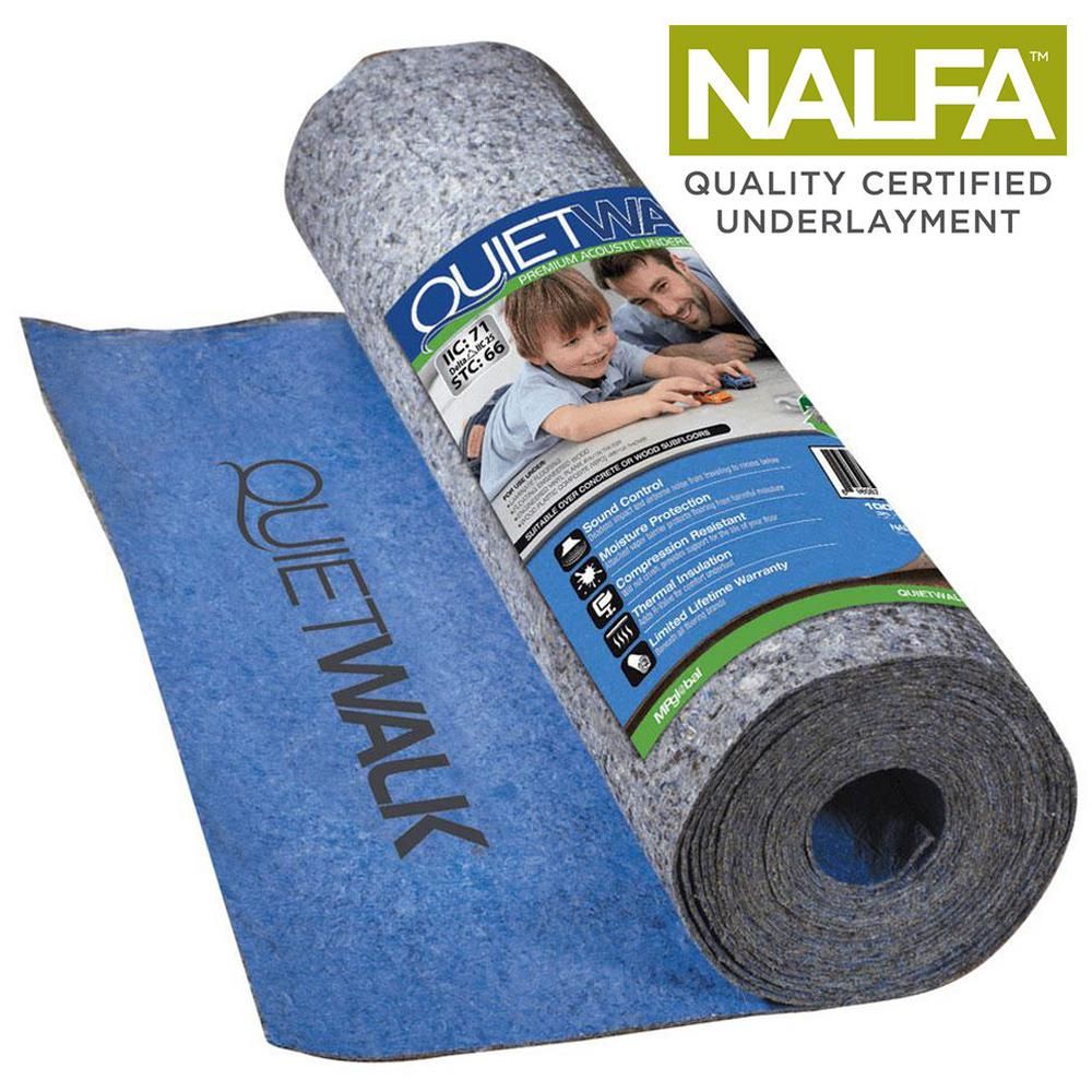 Underlayment with Sound and Moisture Barrier for Laminate & Engineered Flooring